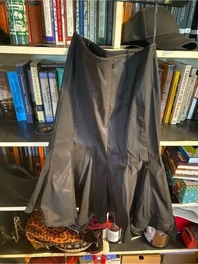 Vintage Cachet Black A-Line Flared Skirt